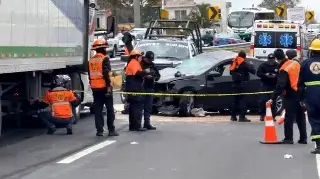 Muere mujer embarazada tras choque de tráiler con auto en carretera Veracruz - Xalapa