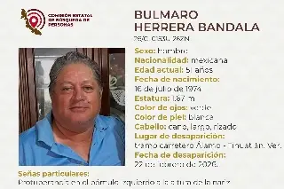 Piden apoyo para localizar a hombre que desapareció en carretera de Veracruz 