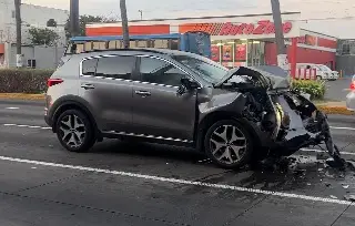 Aparatoso accidente en calles del centro de Veracruz 