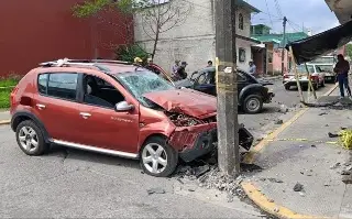 Persecución termina en choque y detención en Huatusco, Veracruz; hay 2 lesionados