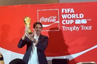 Llega el trofeo original de la Copa Mundial FIFA 2026 a Veracruz