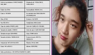 Desaparece menor de 16 años en Veracruz