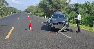 Cierre por accidente en carretera que comunica al puerto de Veracruz