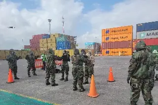 Realizan ejercicio para atender incidentes químicos en puerto de Veracruz 