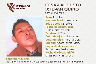 Desaparece joven al sur de Veracruz; estas son sus características 
