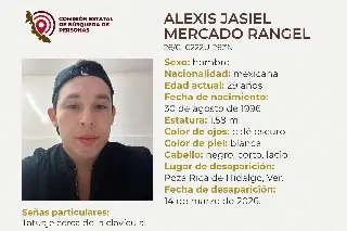 Piden apoyo para localizar a joven desaparecido al norte de Veracruz 