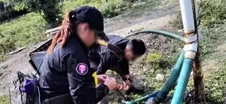 Aseguran tanque de 30 mil litros en cateo al norte de Veracruz