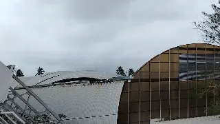 Norte daña anexo del Auditorio Benito Juárez, en Veracruz