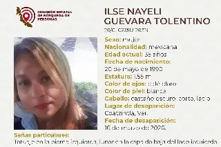 Piden apoyo para localizar a joven mujer desaparecida al norte de Veracruz 
