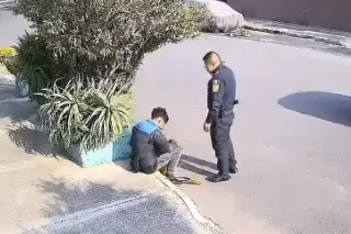 Captan a policía que golpea a joven jardinero que descansaba (+Video)