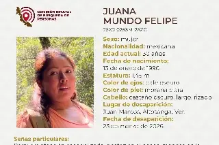 Piden apoyo para localizar a joven mujer desaparecida en Altotonga, Veracruz 