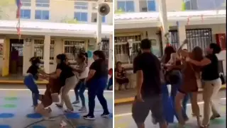 Madres se pelean durante festival de la primavera en escuela de Monterrey