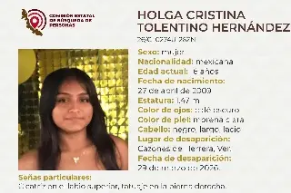 Menor de edad desaparece al norte de Veracruz; estas son sus características 