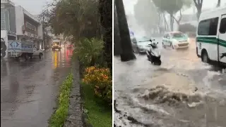 Fuerte lluvia y granizada en Xalapa; se registran indundaciones en colonias