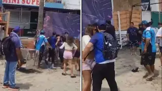 Así inició la riña entre lancheros y turistas en playa Villa del Mar