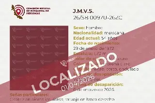 Tras casi un mes, localizan a hombre reportado como desaparecido en el puerto de Veracruz