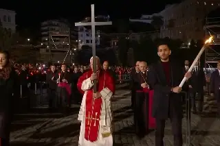 León XIV protagoniza en el Coliseo un acto que no ocurría desde hace años