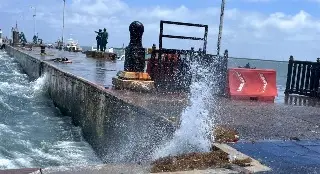 Esta es la intensidad de las rachas del viento en la zona del malecón de Veracruz