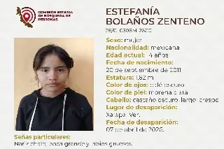 Menor de edad desaparece en Xalapa, Veracruz; estas son sus características 
