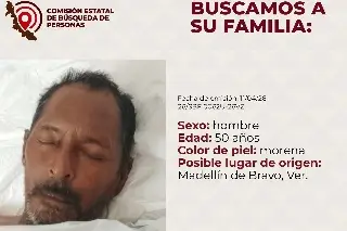 Buscan a familia de hombre hospitalizado tras ser hallado en Medellín, Veracruz