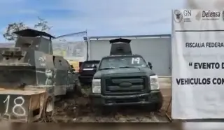 Destruyen 18 vehículos con blindaje artesanal asegurados a grupos delictivos