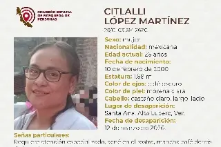 Piden apoyo para localizar a joven mujer desaparecida en Alto Lucero, Veracruz 
