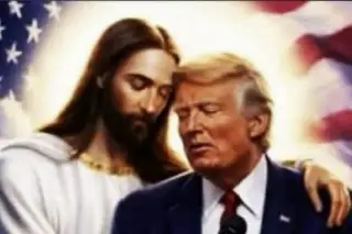 Polémica por nueva imagen de Trump con Jesucristo