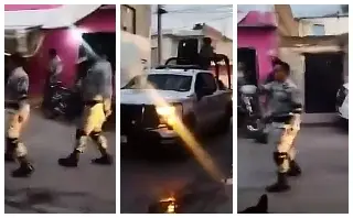 Guardia Nacional balea a un perro durante riña con civiles en Guanajato (+Video)