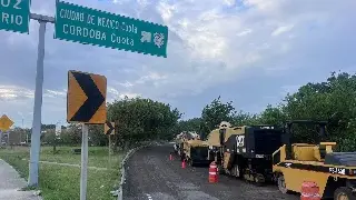 Precaución reducción de carriles en carretera de Veracruz 