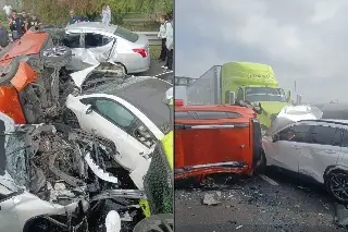 Deja un muerto y varios lesionados choque múltiple la mañana de este lunes