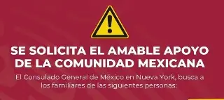 Consulado de México en Nueva York busca a familia de veracruzano; estos ya fueron localizados