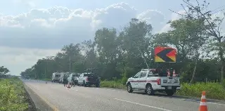 Se registra cierre parcial en carretera Coatzacoalcos - Villahermosa; tome precauciones