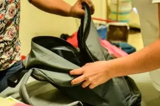 Activan operativo mochila en Colegio Cristobal Colón de Veracruz