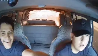 Roban auto y quedan grabados por la unidad (+Video)