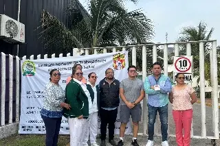 Protestan trabajadores del Hospital de Boca del Río, esto exigen  