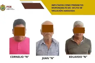 Fiscalía logra detención de tres presuntos agresores sexuales