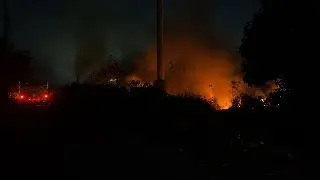 Se registra quema de pastizal cerca de fraccionamiento de Boca del Río 