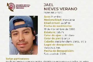 Piden apoyo para localizar a joven desaparecido en el puerto de Veracruz 