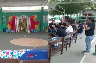 Por apagón, se quedan sin festejo por día de las madres en primaria de Veracruz