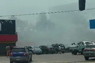 Incendio en la esquina de Bolívar y Díaz Mirón, en Veracruz 