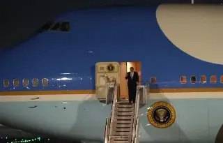 Trump llega a Pekín para su segunda visita a China desde 2017 (+Video)