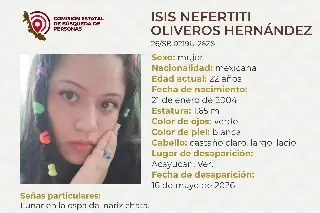 Joven mujer desaparece al sur de Veracruz; estas son sus características 