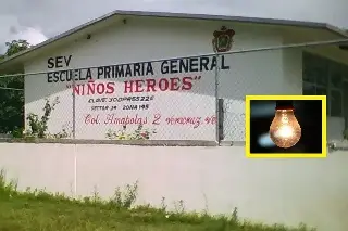 Sin luz en escuela de Amapolas, Veracruz, en pleno calor 