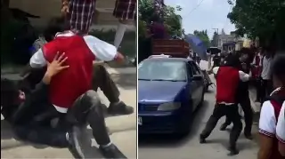 Graban pelea entre estudiantes de telebachillerato en Xalapa