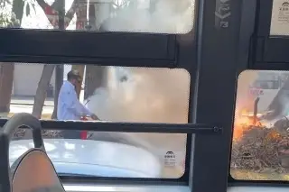Así fue como chofer de un Ulúa combatió incendio en Veracruz