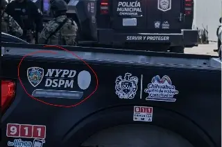 Sheinbaum critica uso de emblemas de policía de Nueva York en patrullas de Chihuahua