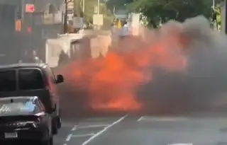 Así fue la explosión de auto cerca del famoso toro de Wall Street, en Nueva York (+Video) 