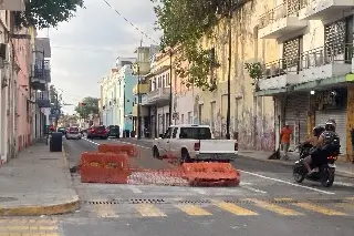 ¡Tome precaución! Se registra reducción de carril en estas calles de Veracruz