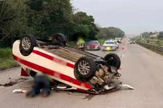 Hay cierre por accidente en esta autopista de Veracruz. Precaución