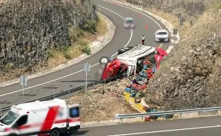 Tome precaución; hay cierre parcial de circulación en carretera de Veracruz 